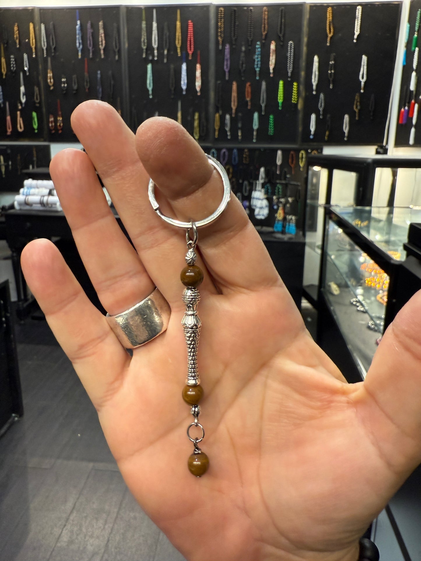 Imam & Tigers Eye Keyring