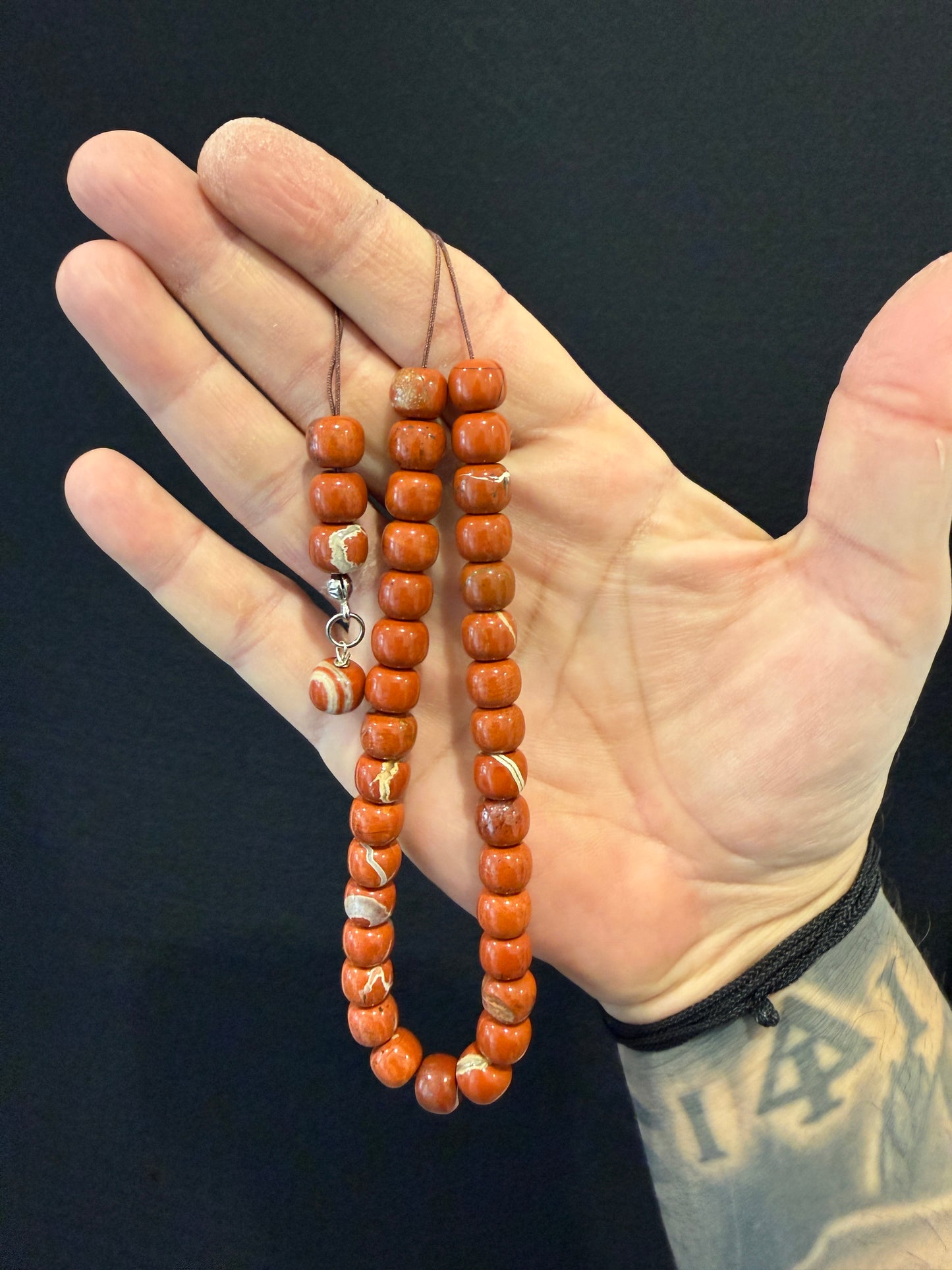Red Jasper 33 Bead Komboloi / Worry Beads
