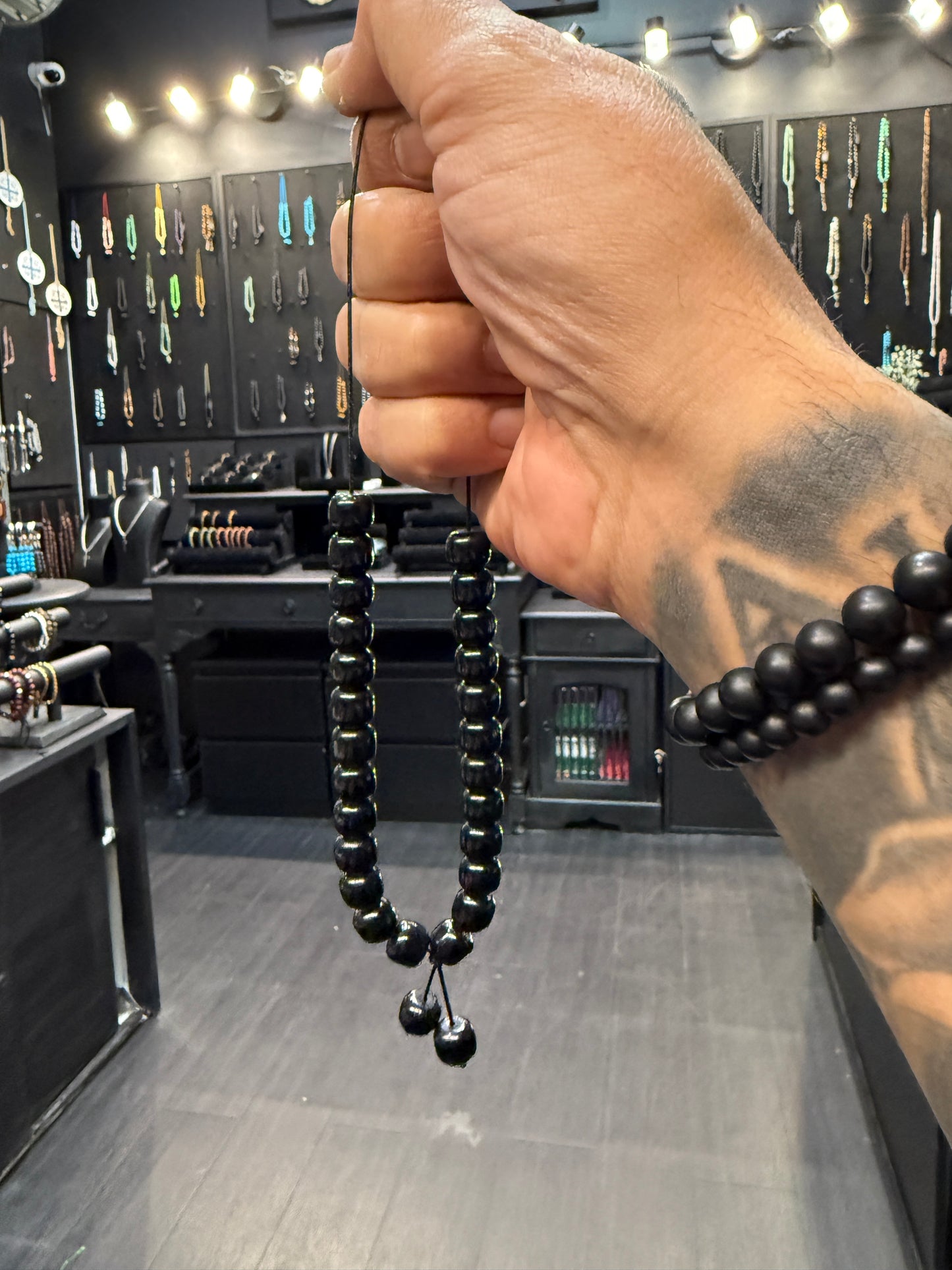 Obsidian 25 Bead Komboloi