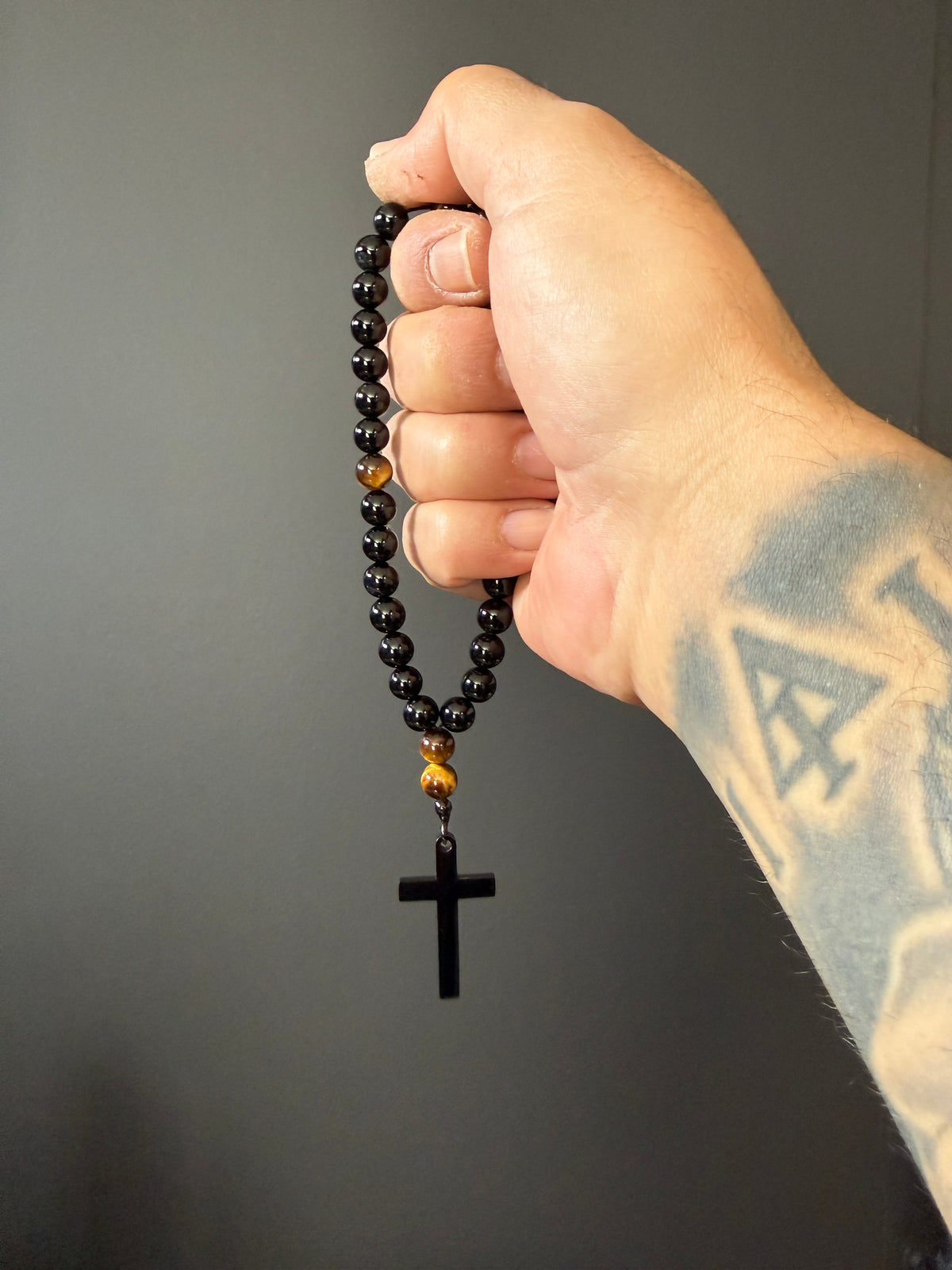 Onyx & Tigers Eye Anglican Rosary Beads