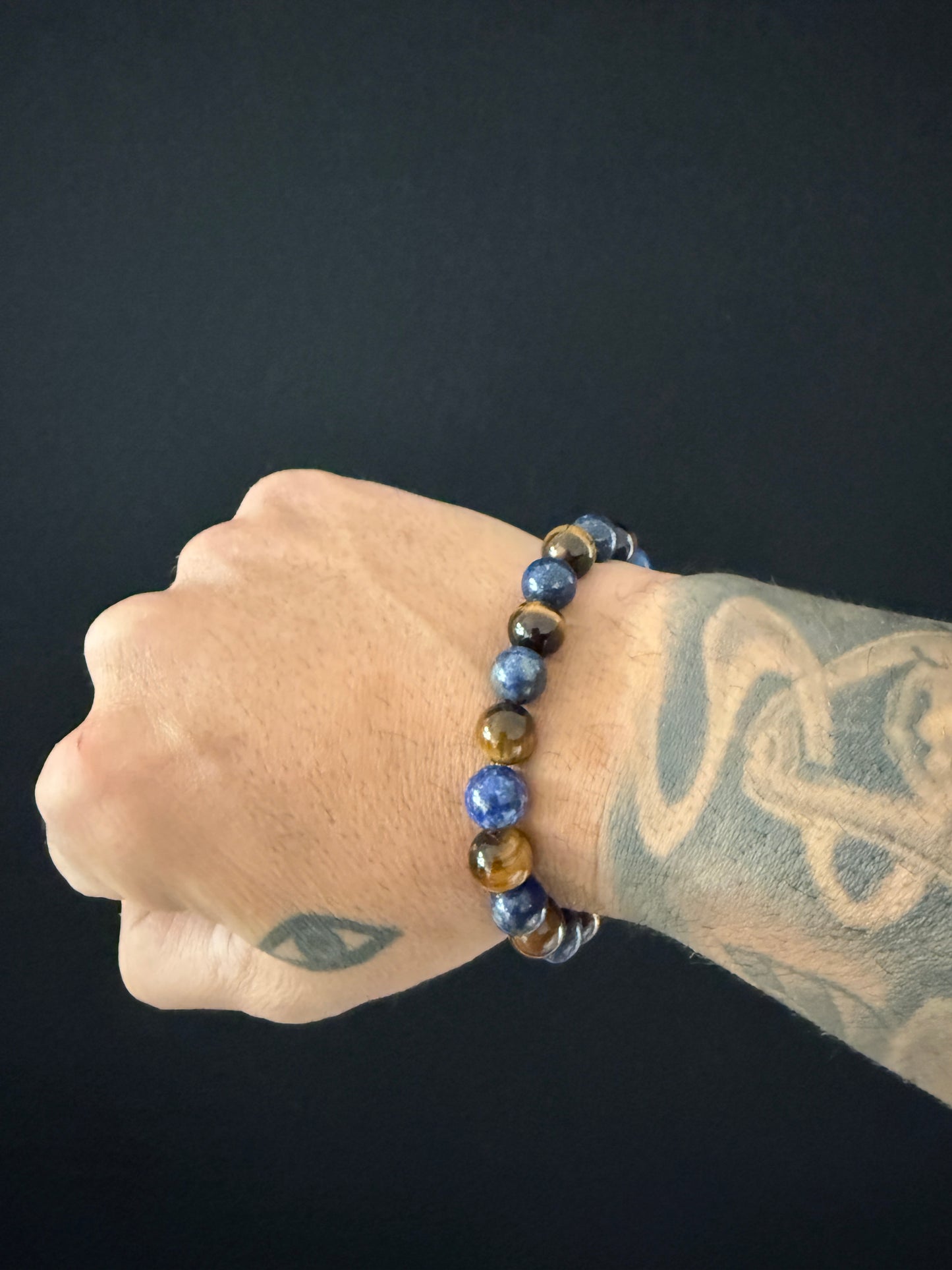 Tigers Eye & Lapis Lazuli Worry Beads