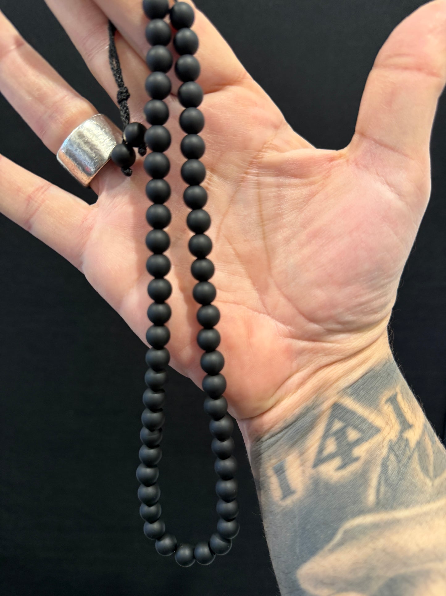 Cretan 51 Bead Komboloi / Worry Beads - Matte Onyx