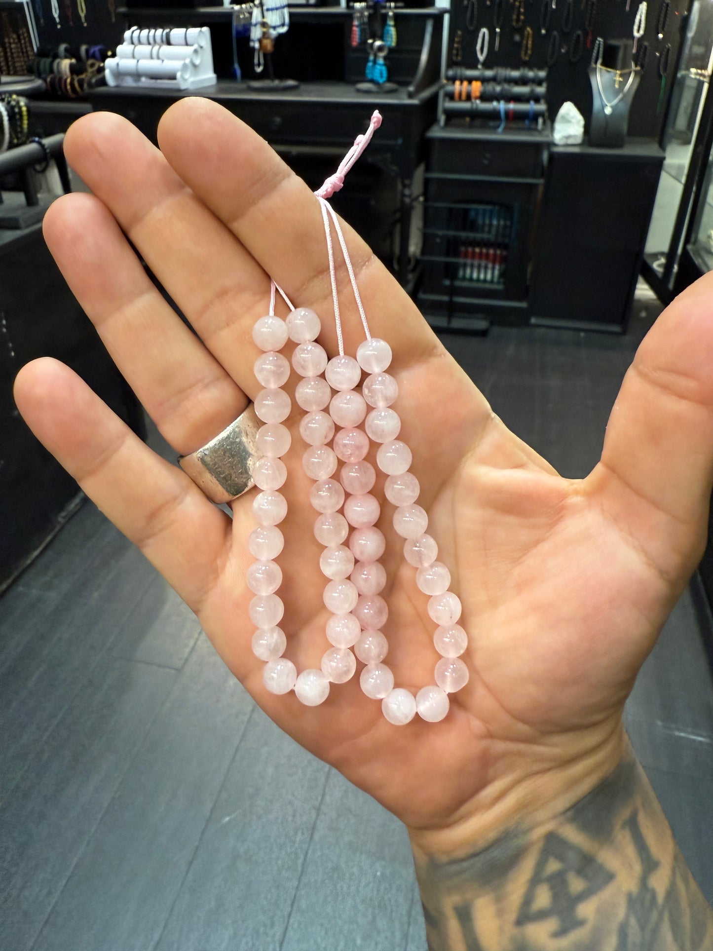 Rose Quartz Komboloi / Worry Bead Bracelet - MK3 V2