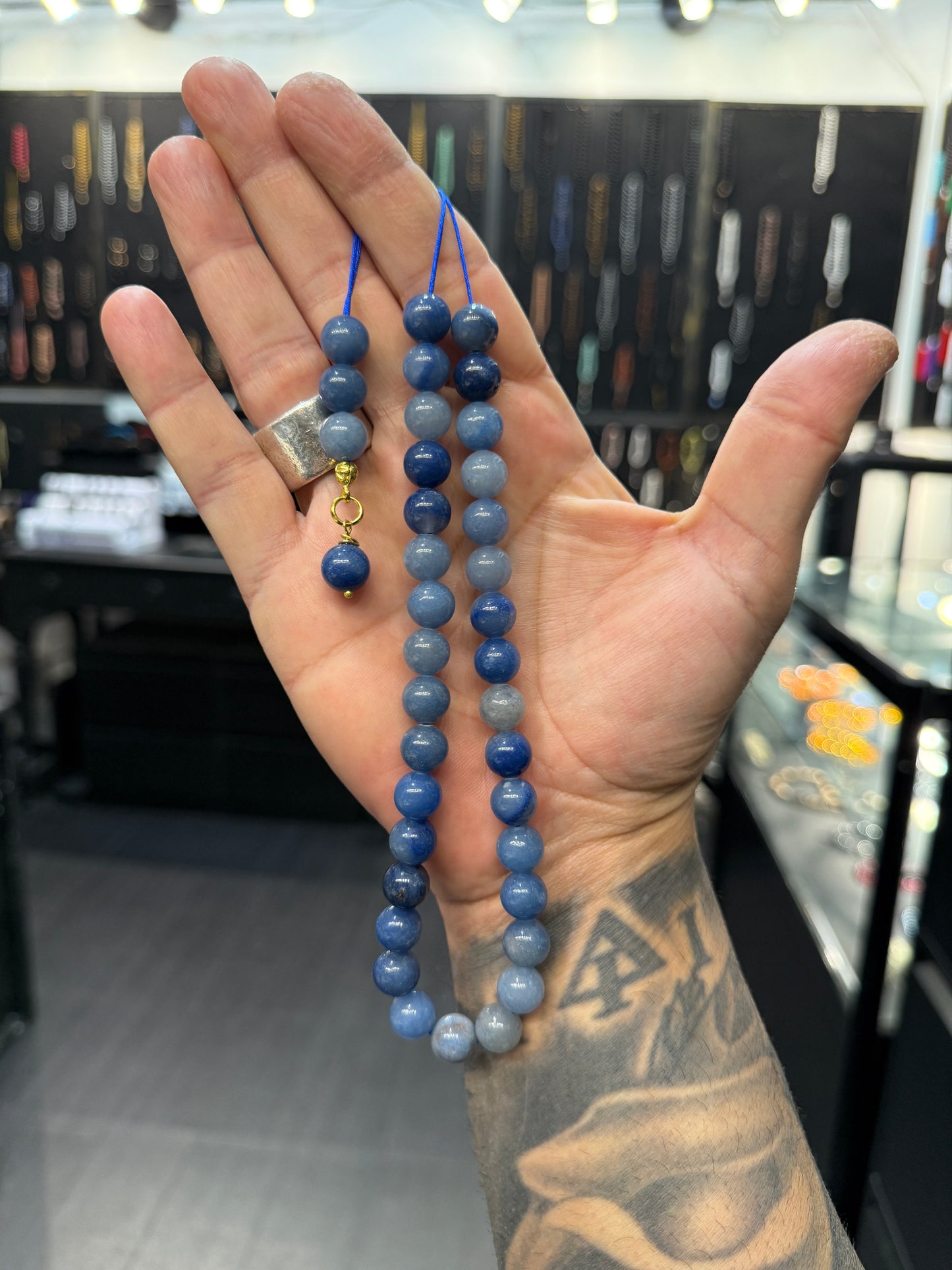 Blue Aventurine 33 Bead Komboloi / Worry Beads