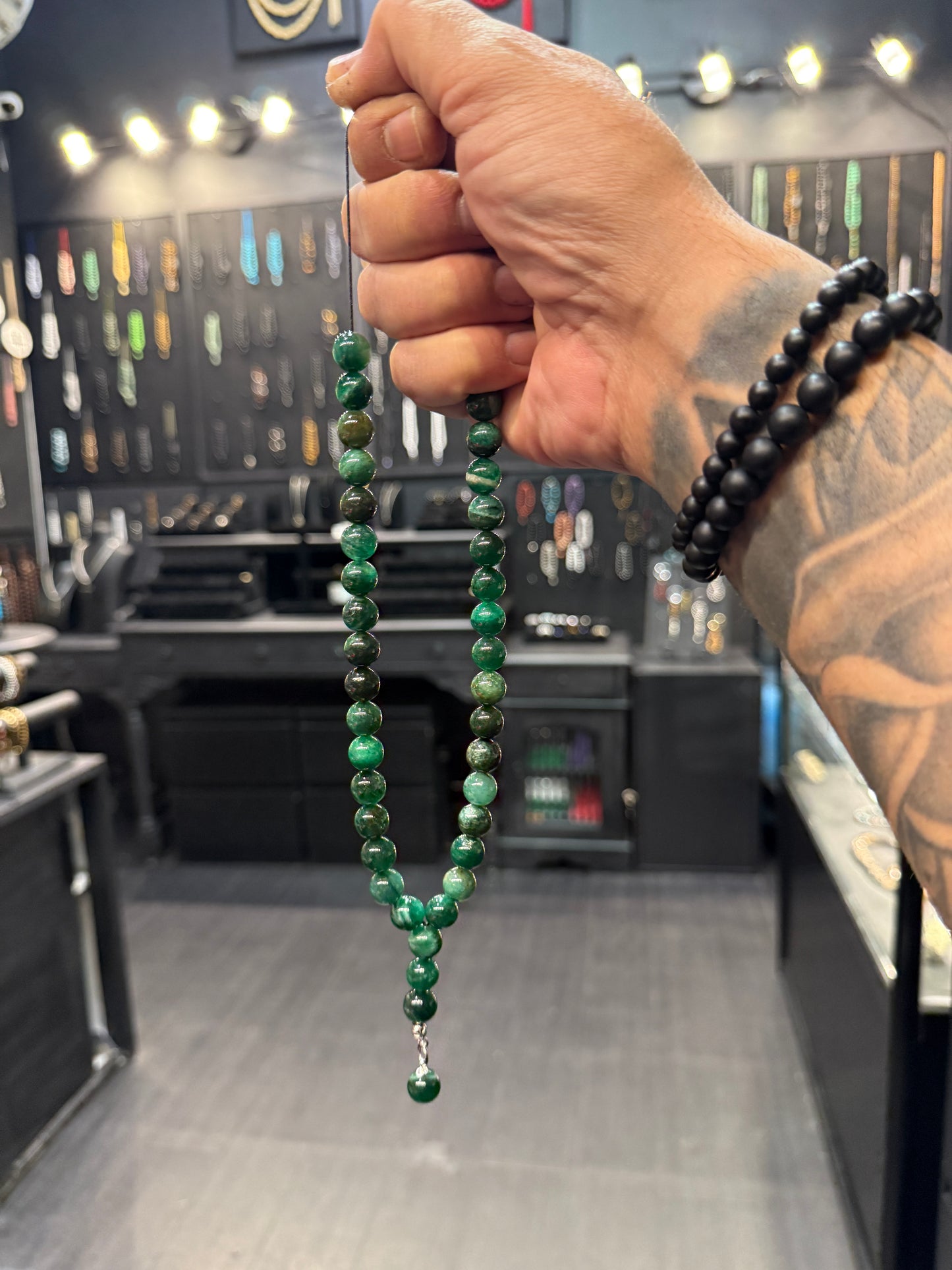 Emerald 33 Bead Komboloi / Worry Beads