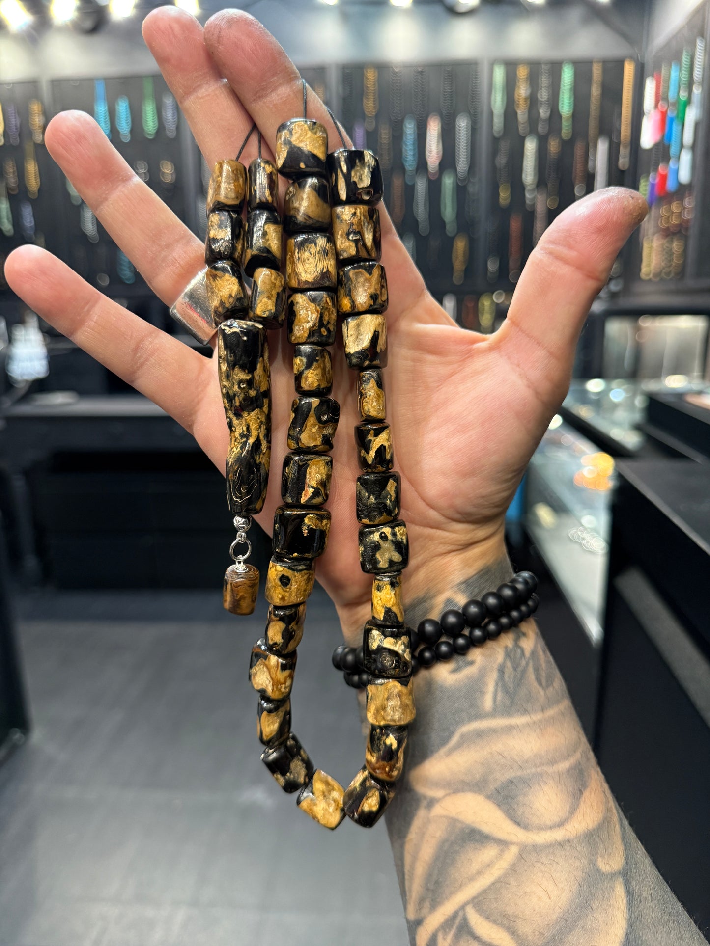 Red Sea Black Coral (Yusuri) 33 Bead Komboloi / Worry Beads