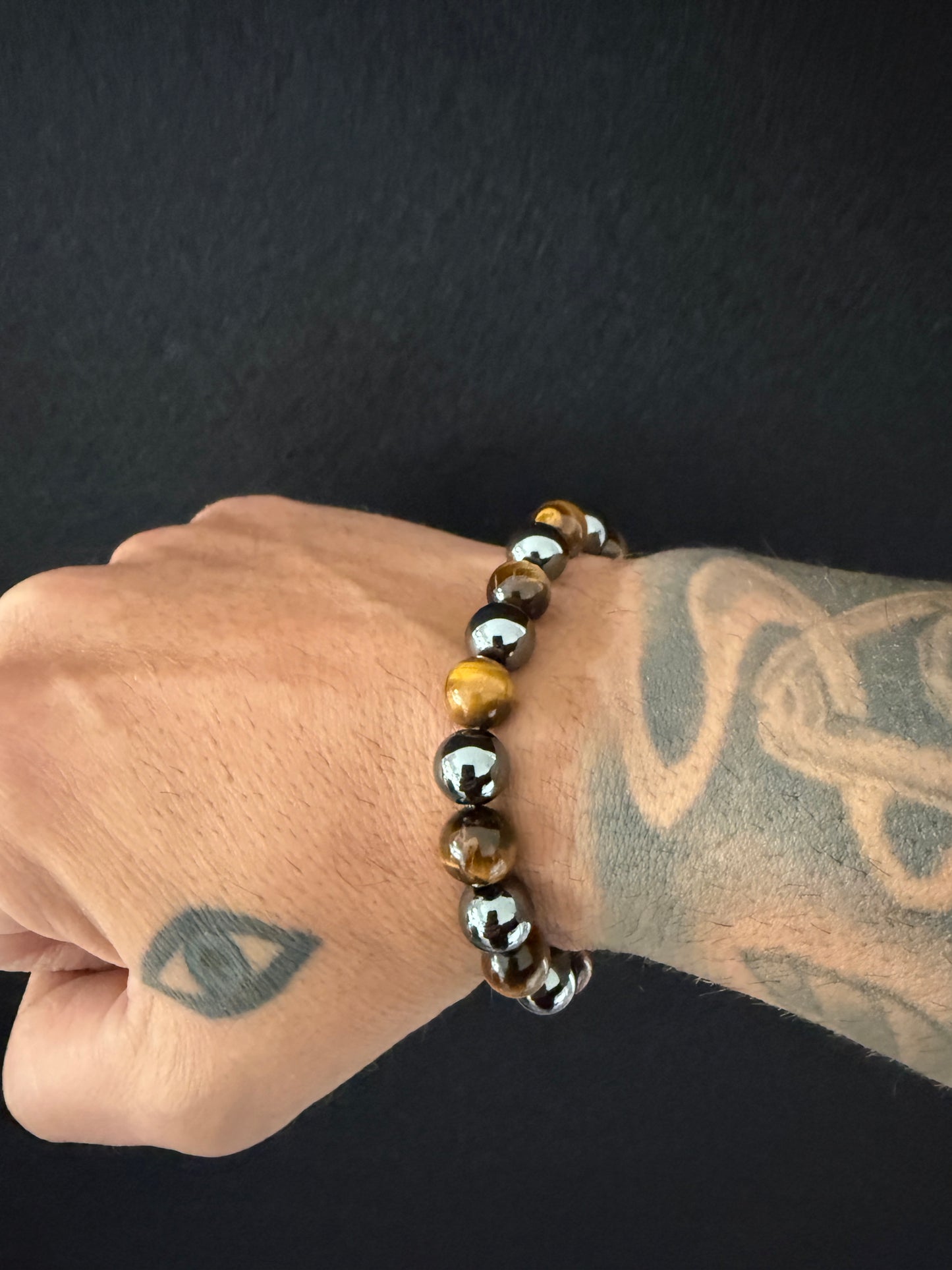 Tigers Eye & Hematite Worry Beads