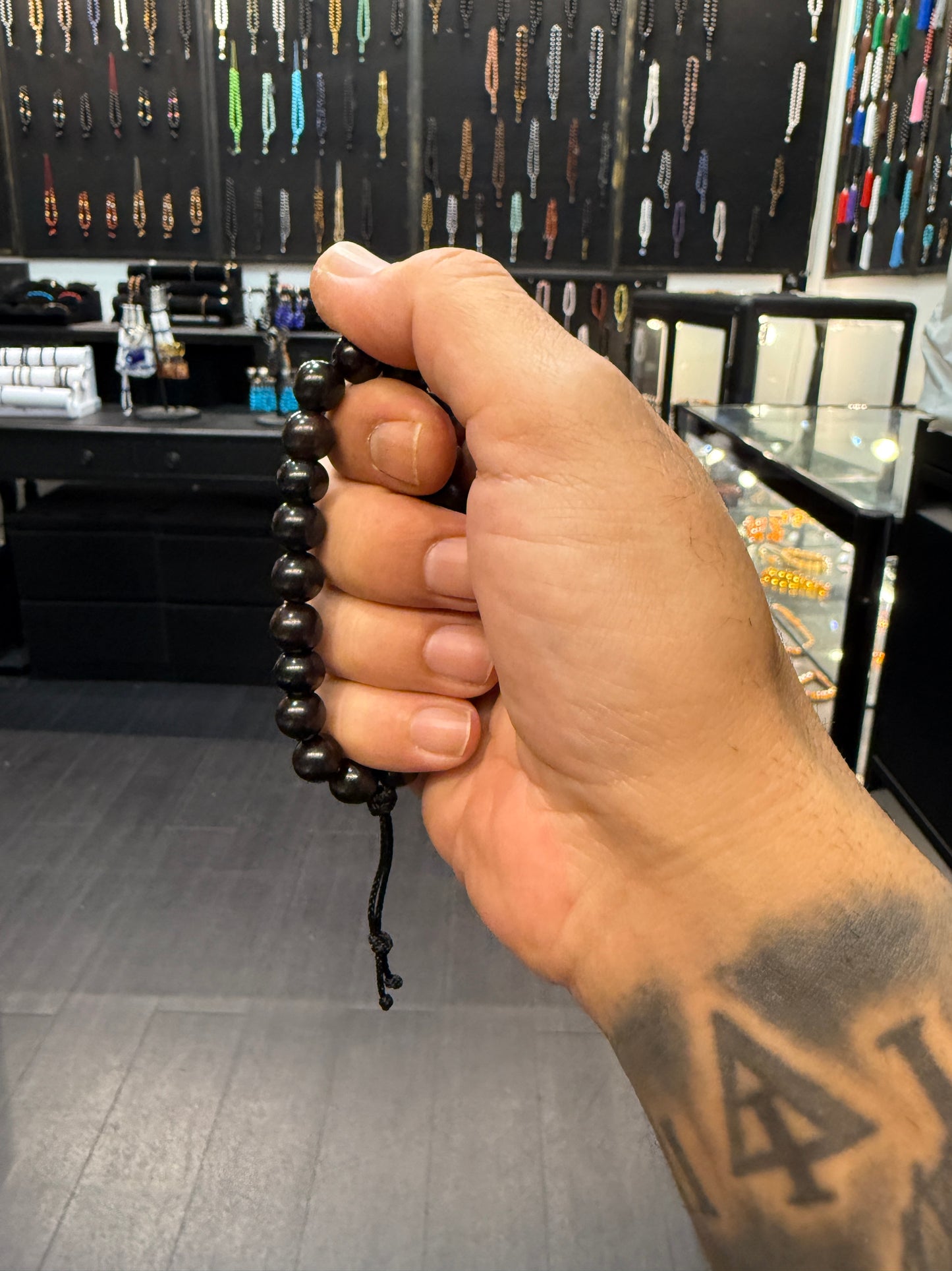 Ebony & Steel Worry Beads - Wearable MK3 (Short)