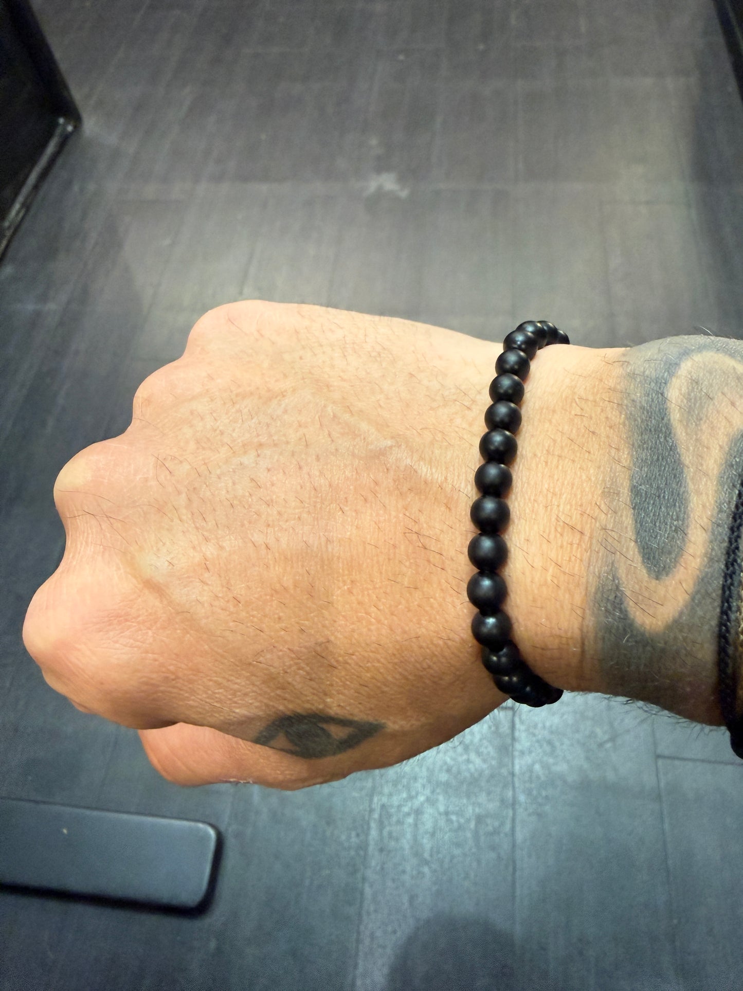 Matte Onyx Anglican Rosary Bead Bracelet