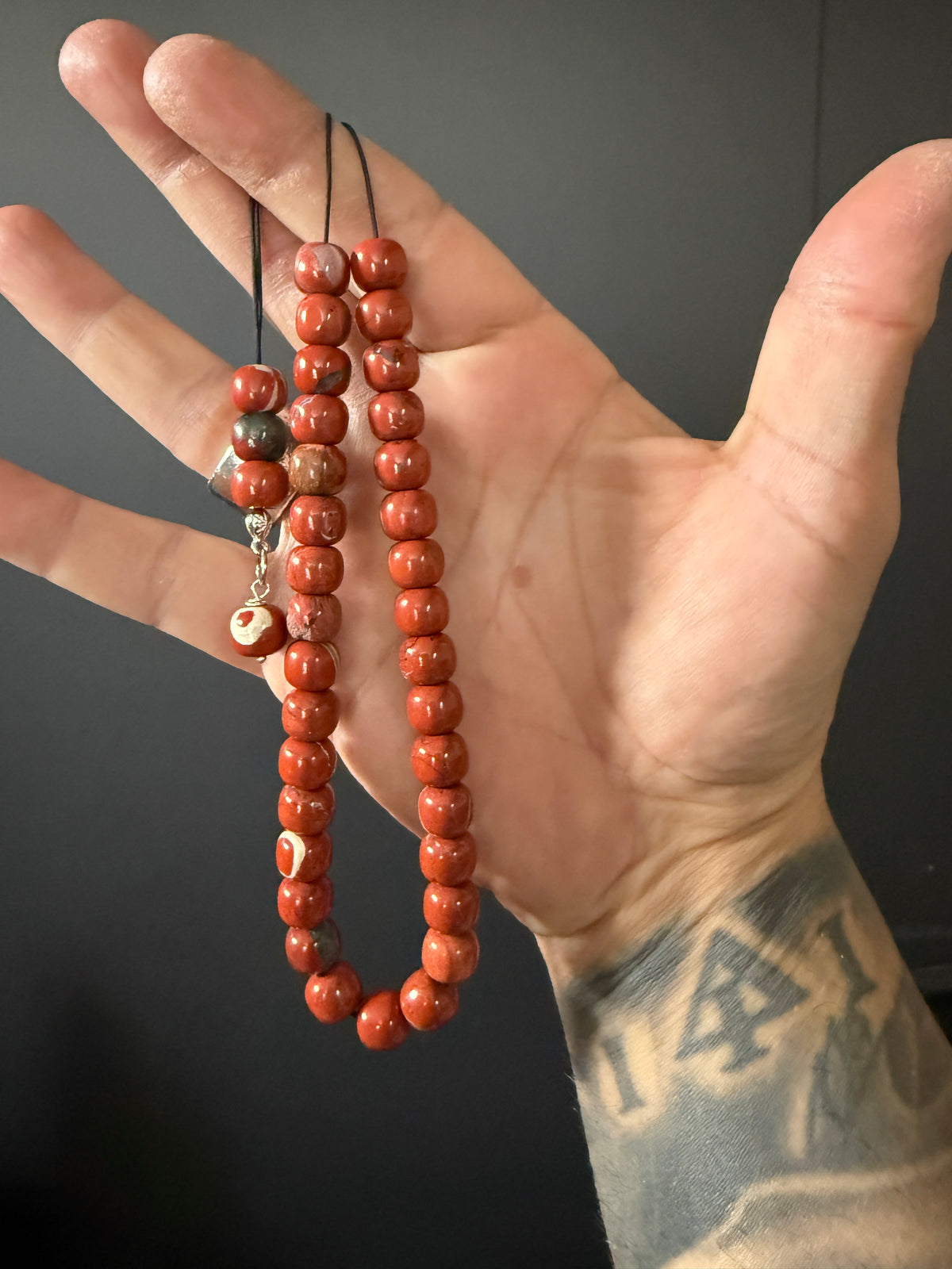 Red Jasper 33 Bead Komboloi / Worry Beads