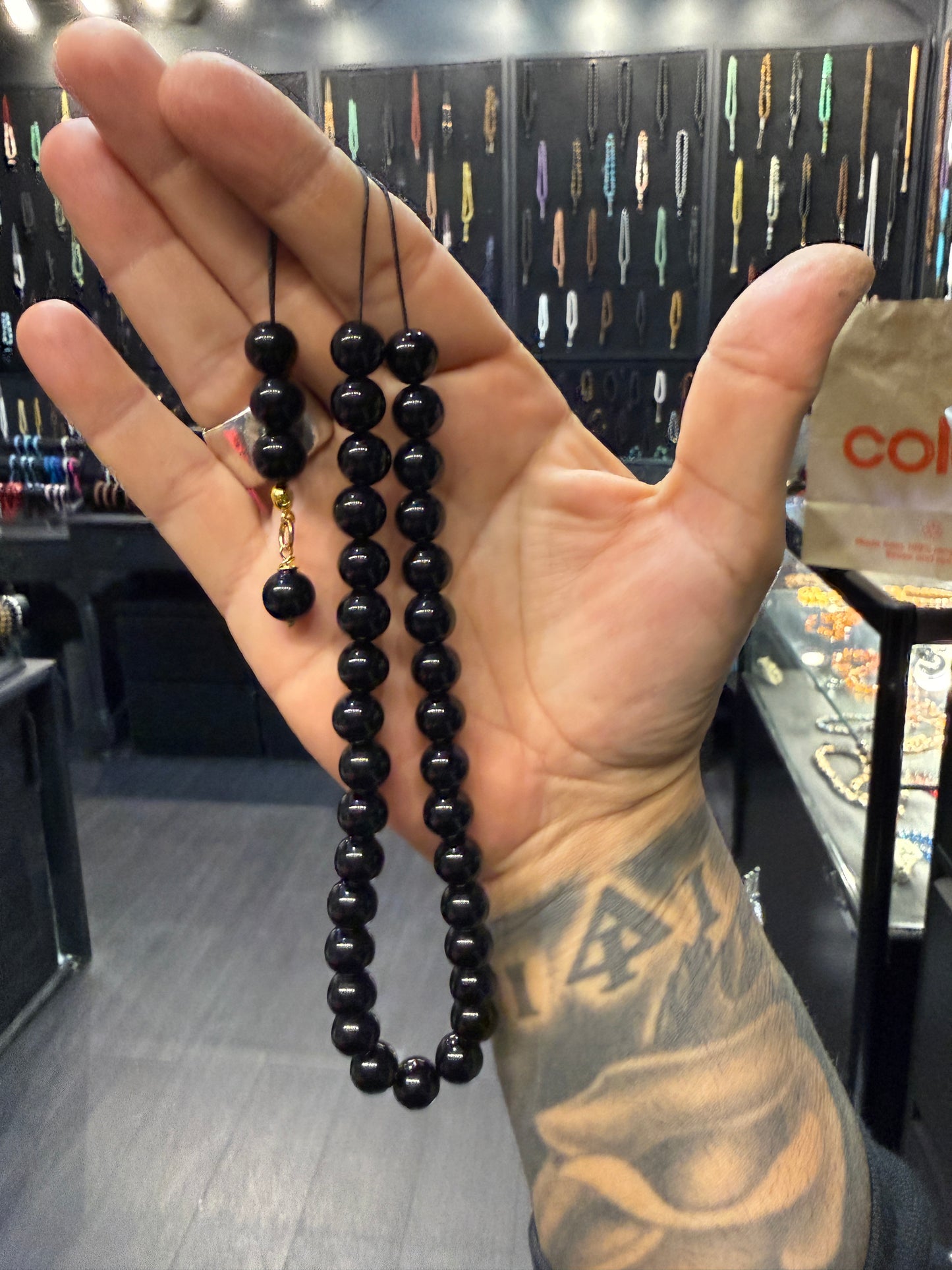 Obsidian 33 Bead Komboloi / Worry Beads