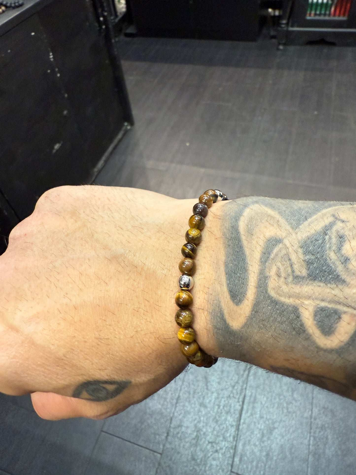 Tigers Eye Anglican Rosary Bead Bracelet