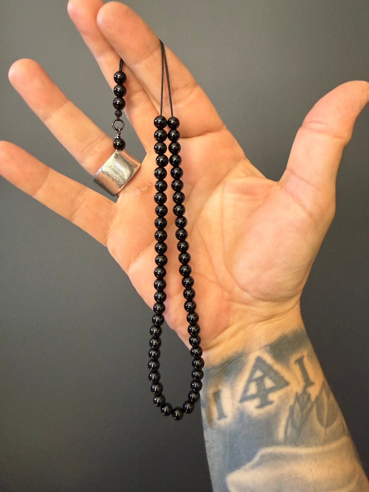 Cretan 51 Bead Komboloi / Worry Beads - Onyx