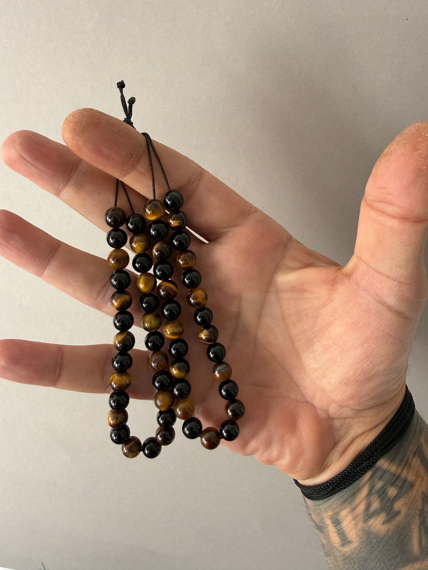 Onyx & Tigers Eye Komboloi / Worry Bead Bracelet - MK3 V2