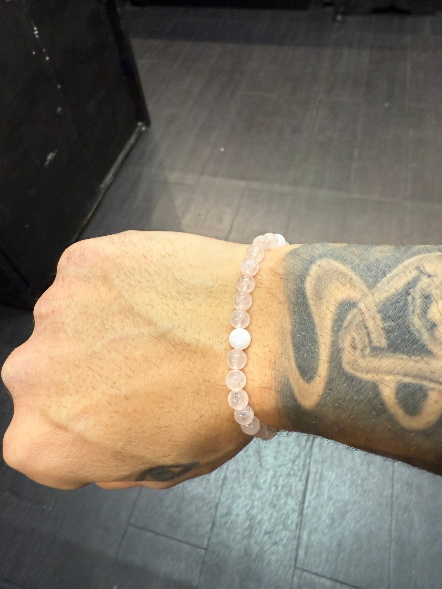 Rose Quartz Anglican Rosary Bead Bracelet