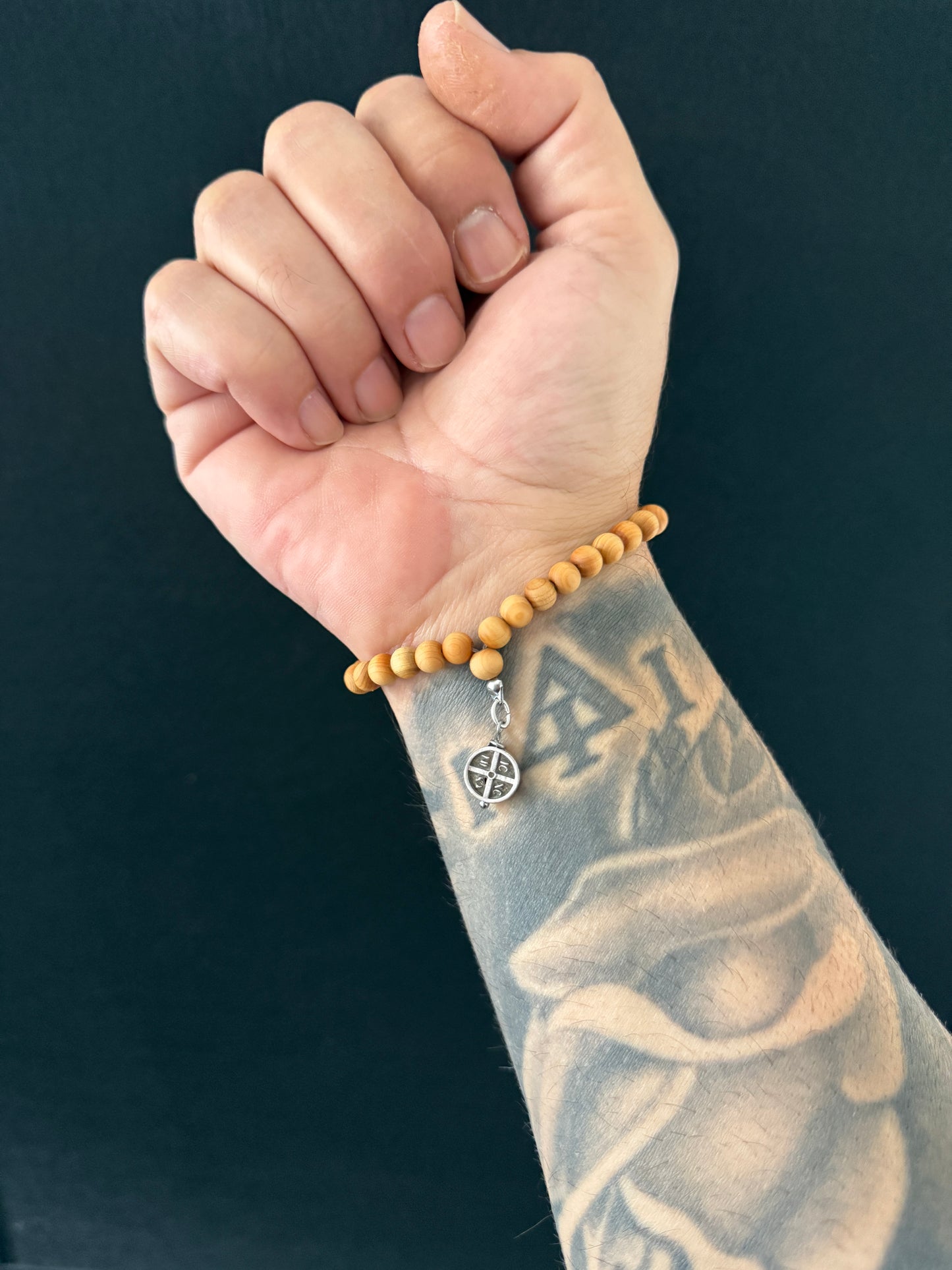 Maple 33 Bead Orthodox Prayer Bead Bracelet with ICXC NIKA
