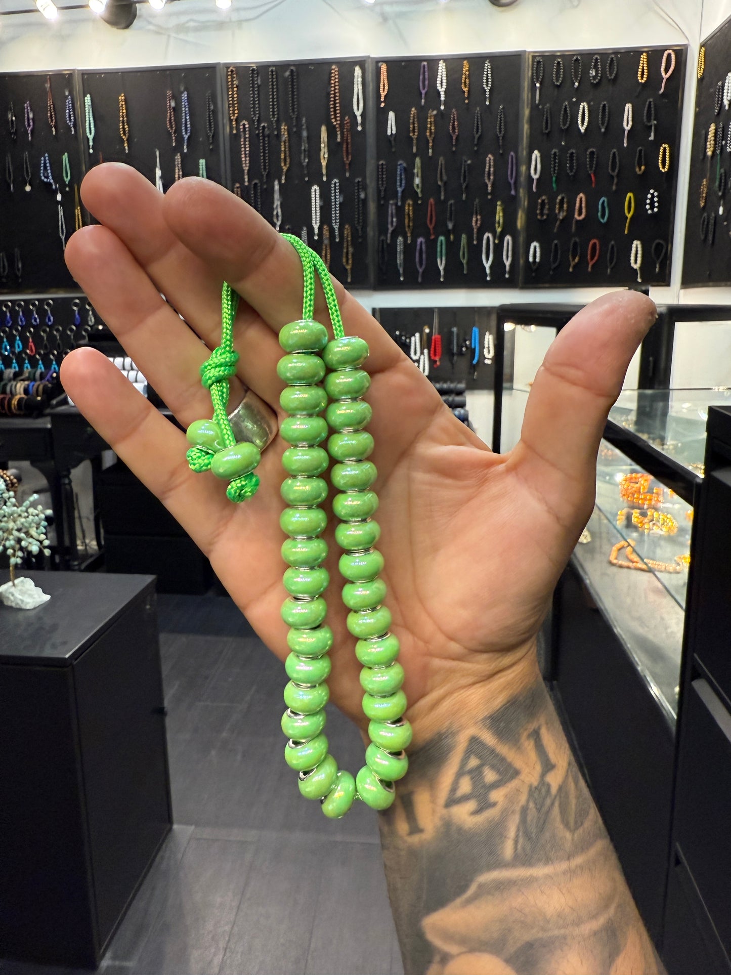 Brass Core Resin 33 Bead Komboloi / Worry Beads