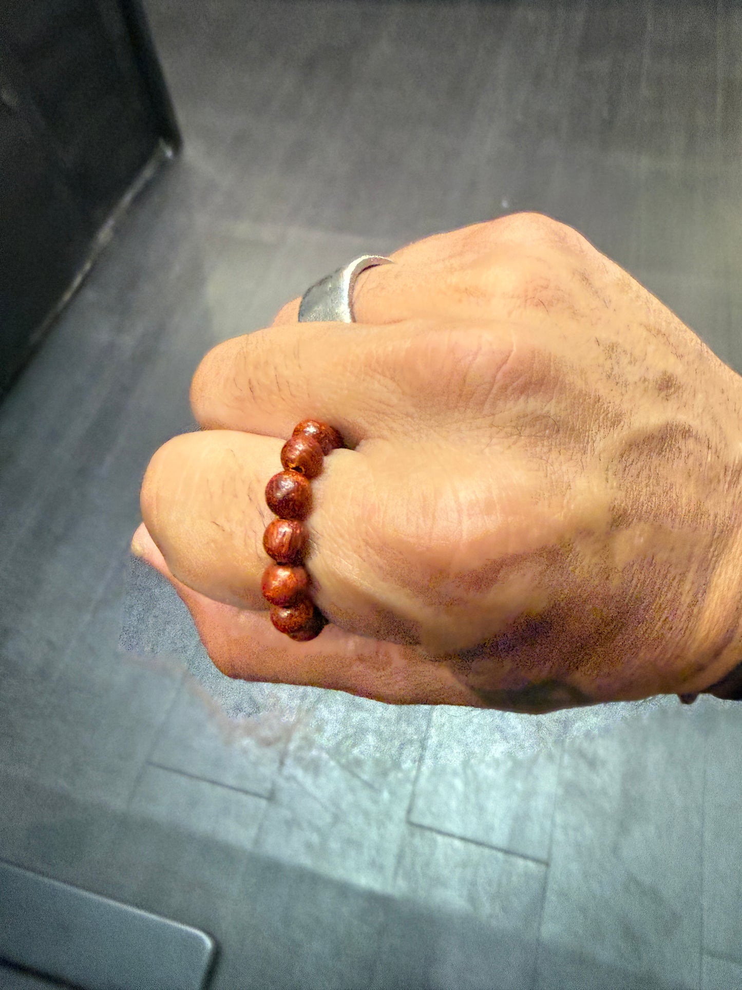 Rosewood Worry Bead Ring / Anxiety Ring