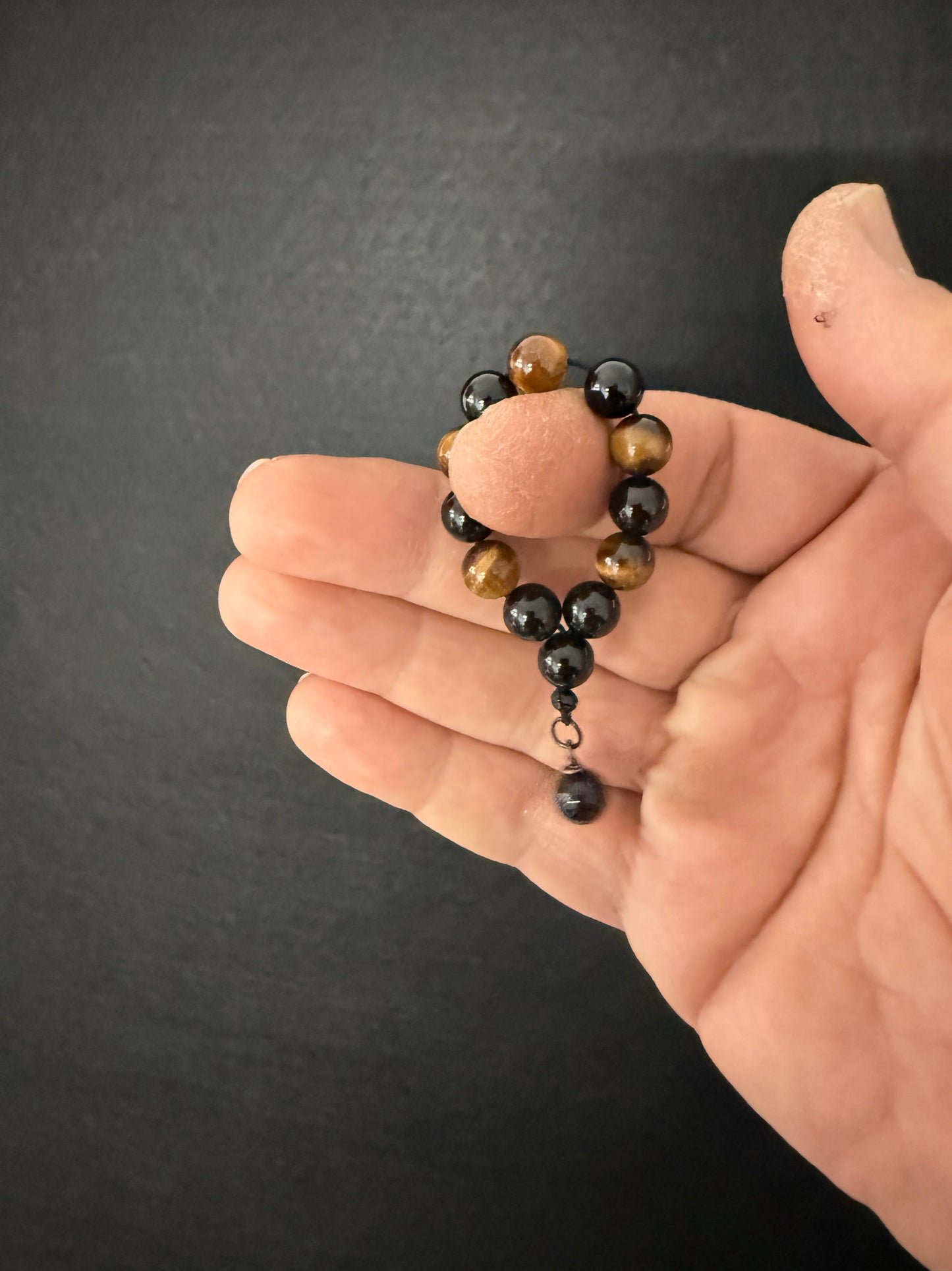 Tigers Eye & Onyx Mini Ottoman (Worry Beads / Tasbih / Misbaha)