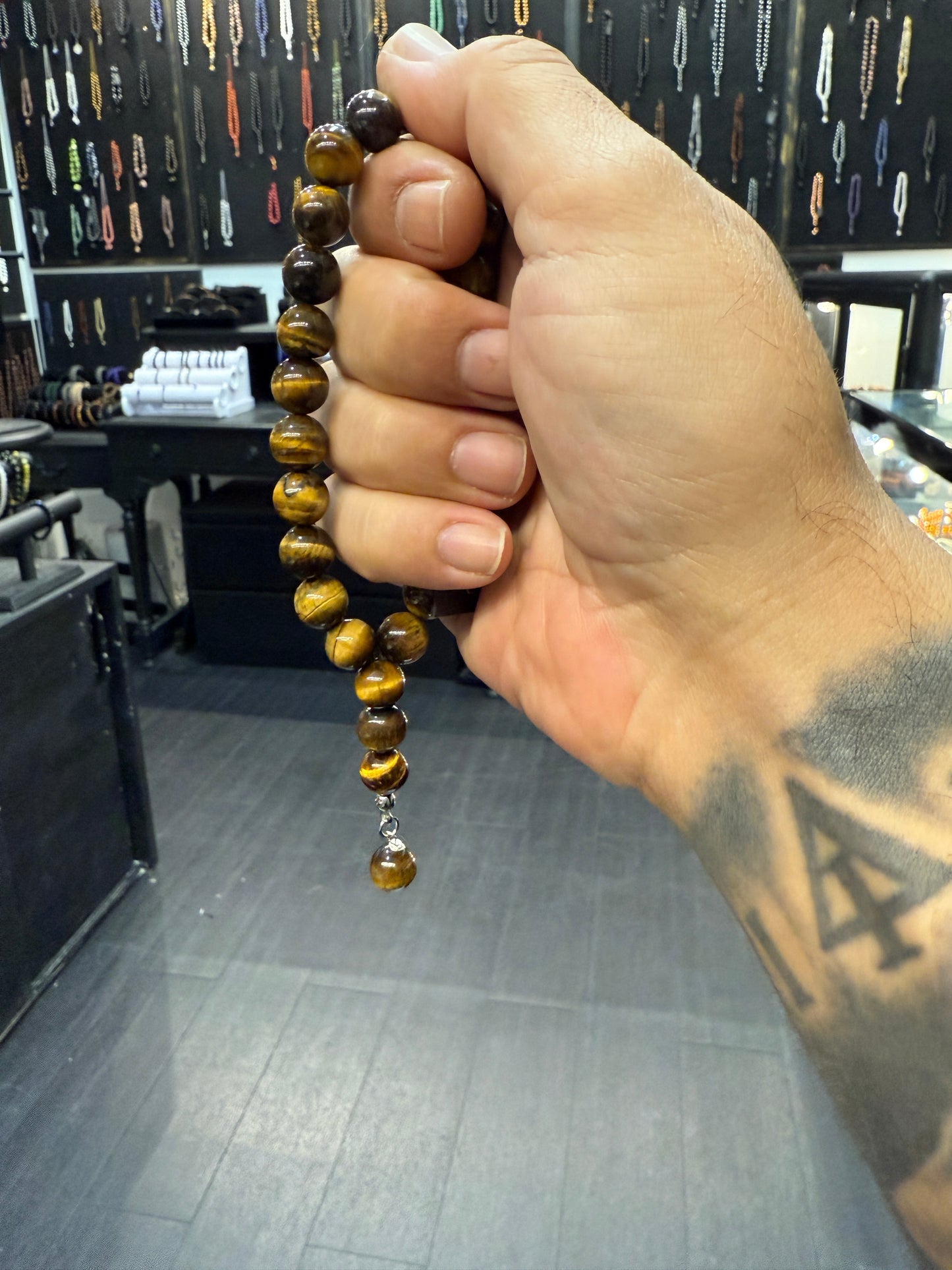 Tigers Eye Worry Beads
