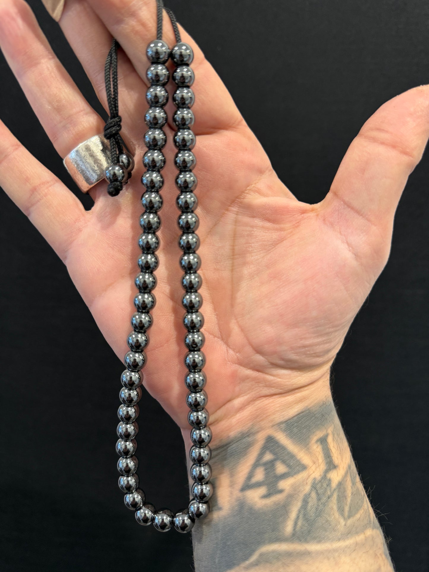 Cretan 51 Bead Komboloi / Worry Beads - Hematite