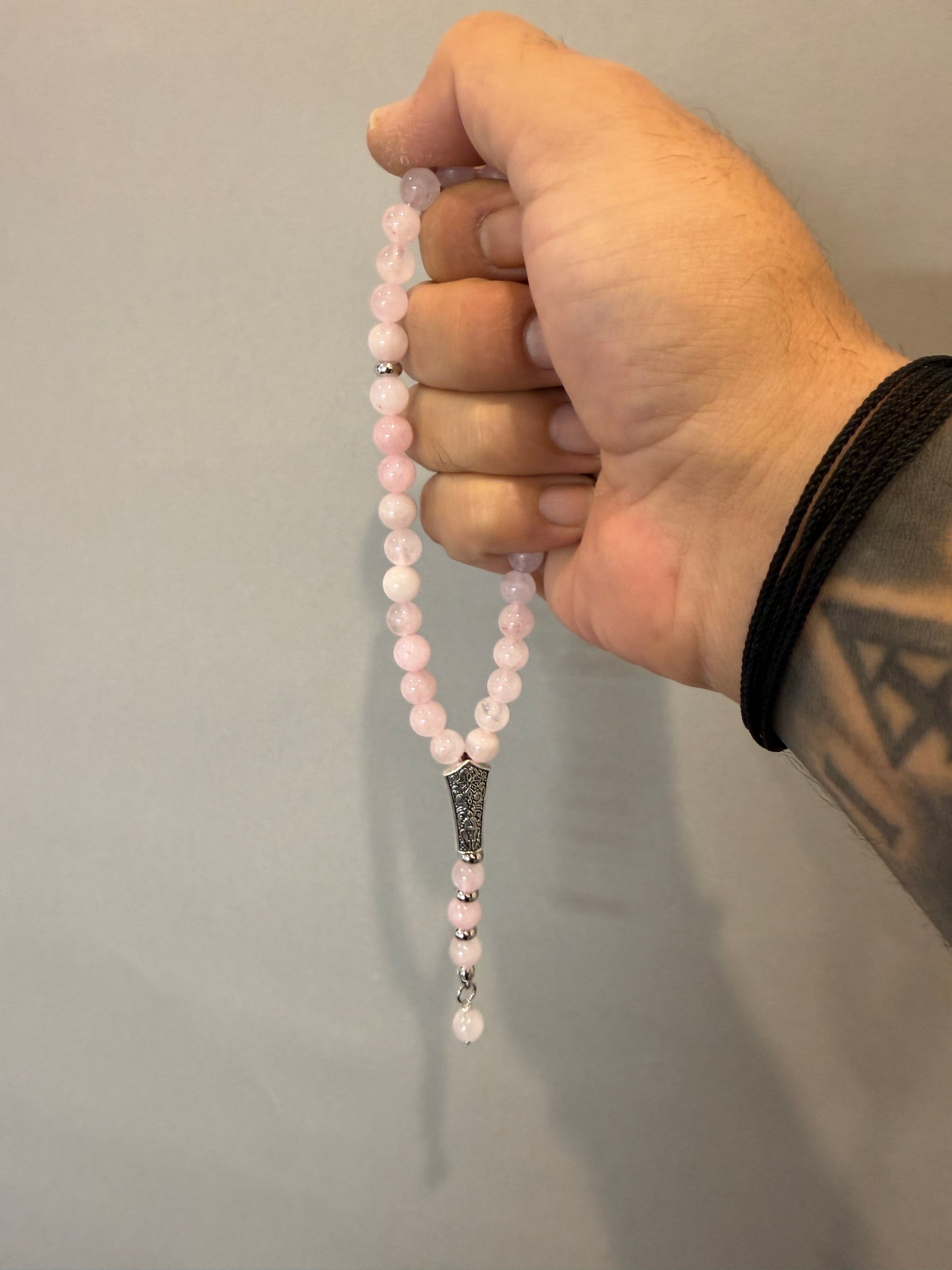 Ottoman Collection - 33 Bead Masbaha / Tasbih - Rose Quartz