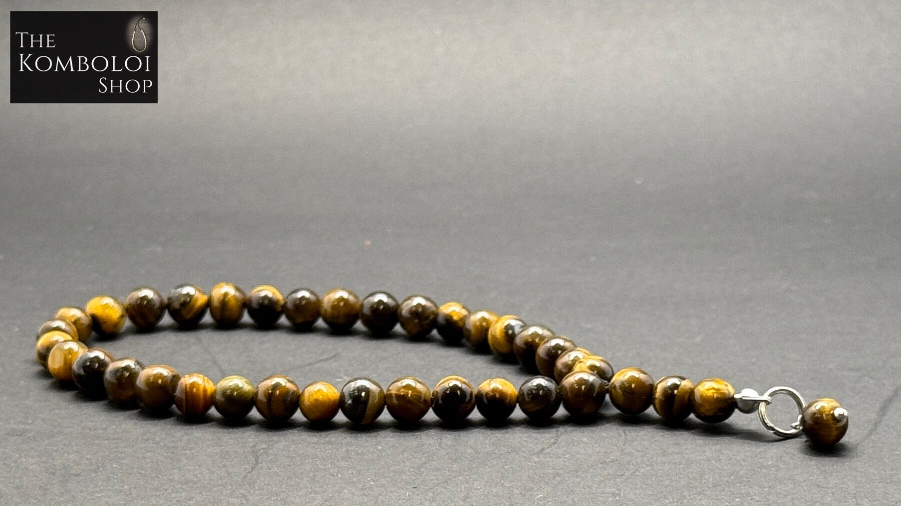 Mini Worry Beads Tigers Eye – The Komboloi Shop - Main Image
