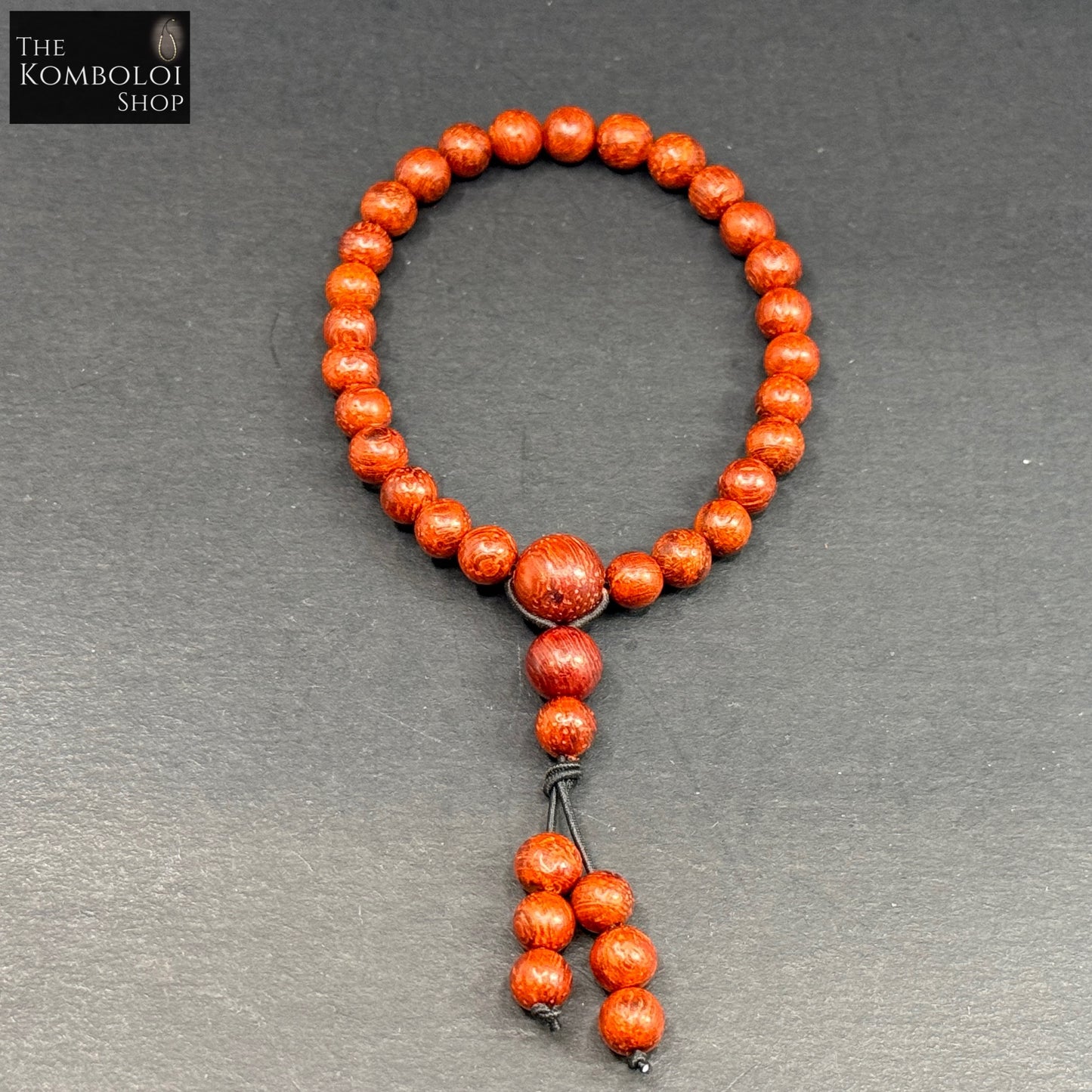27 Bead Rosewood Wrist Mala (Elasticized)