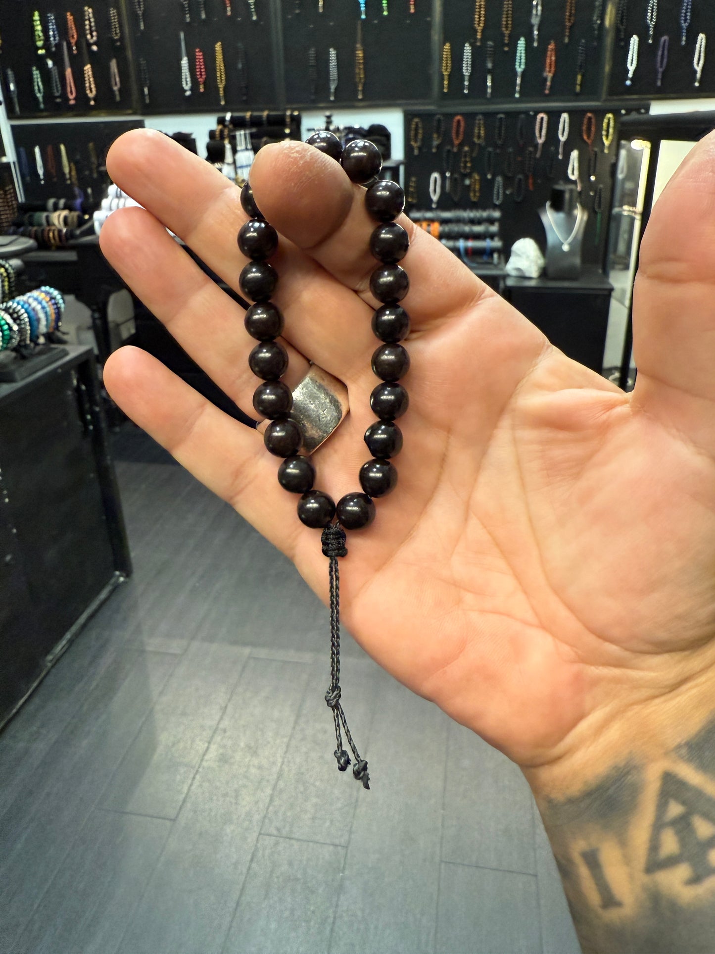 Ebony (Kevlar) Worry Beads - Extreme Series - Wearable MK3 (Short)