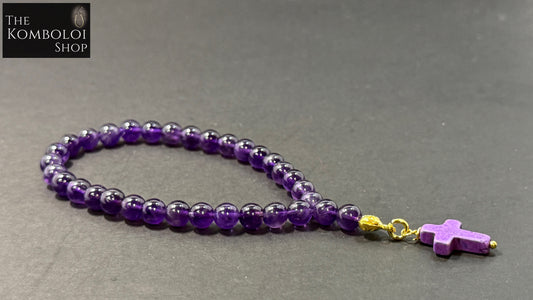 Amethyst Anglican Rosary Bead Bracelet
