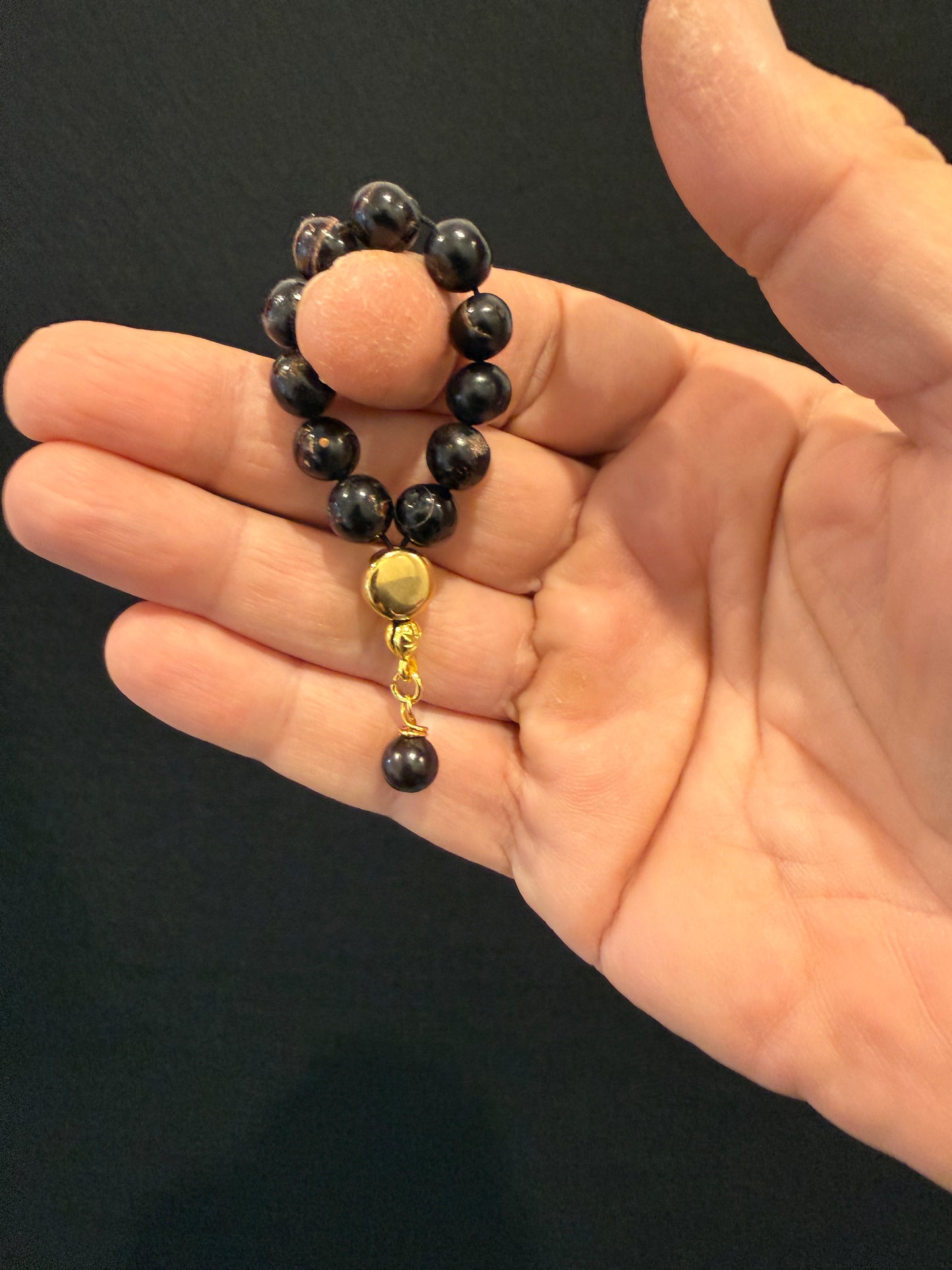 Yusuri (Black Coral) Mini Ottoman (Worry Beads / Tasbih / Misbaha)