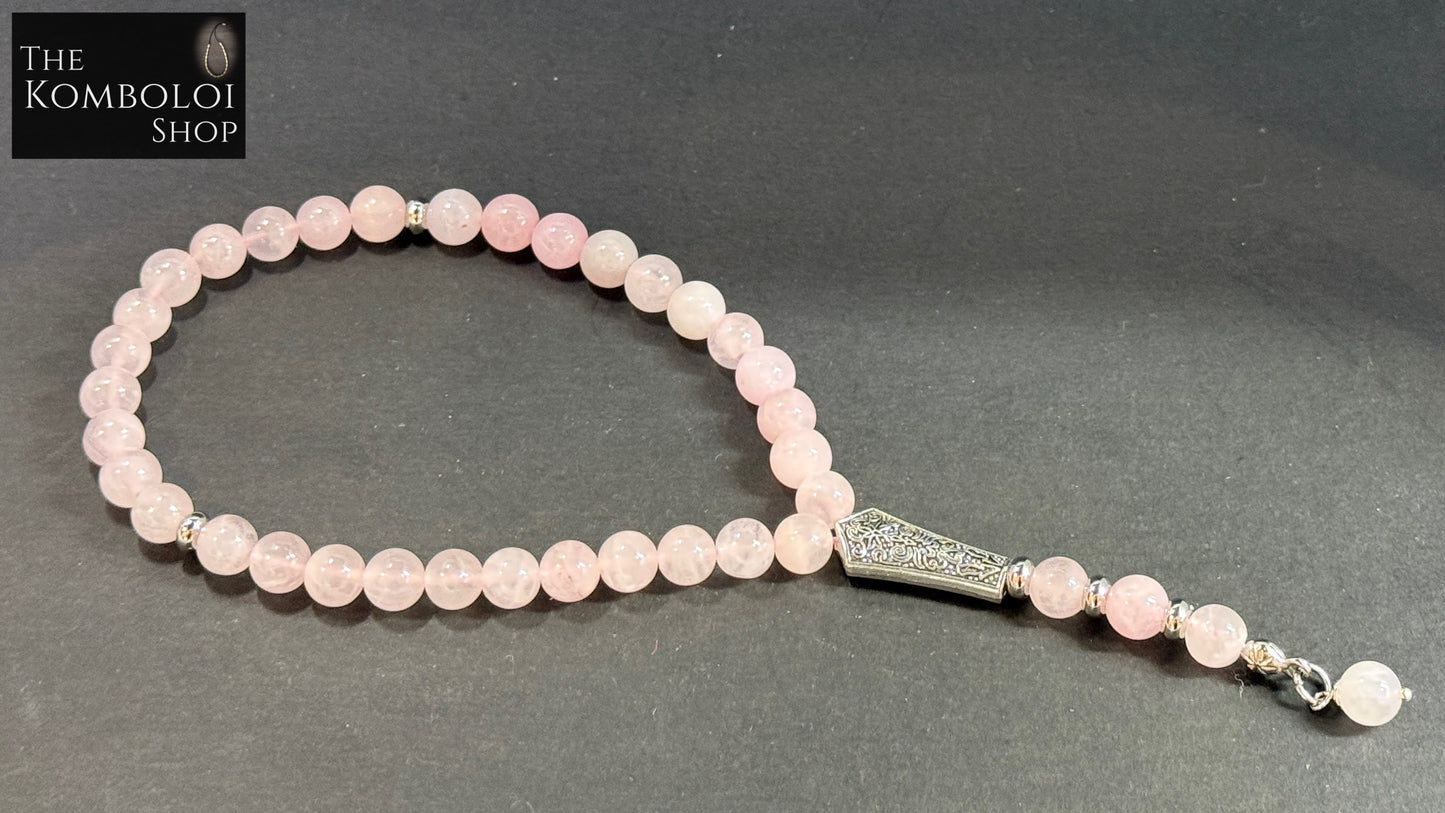 Ottoman Collection - 33 Bead Masbaha / Tasbih - Rose Quartz