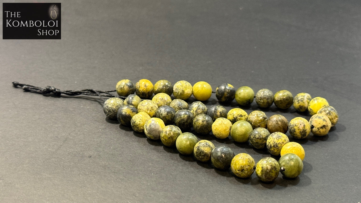 Yellow Turquoise Komboloi / Worry Bead Bracelet -  MK3 V2