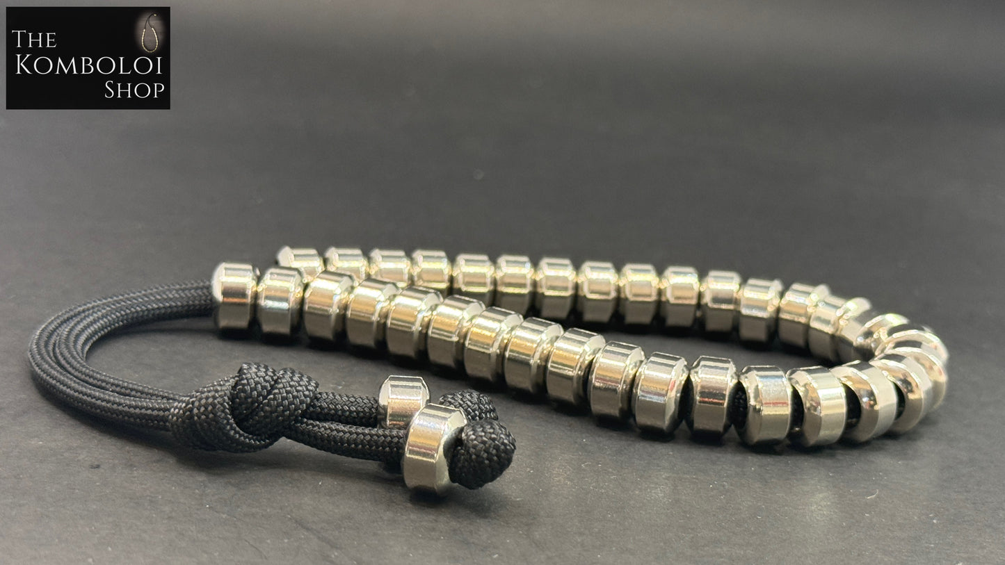 Modern Series 33 Bead Stainless Steel Komboloi / Worry Beads