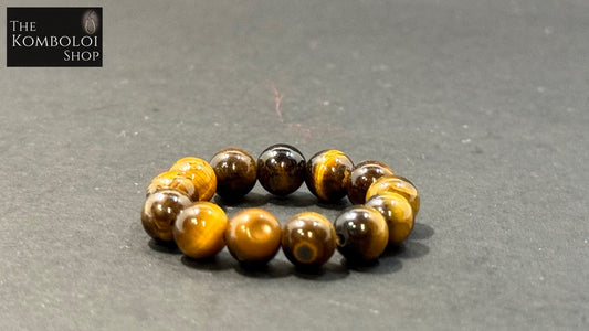 Tigers Eye Worry Bead Ring / Anxiety Ring