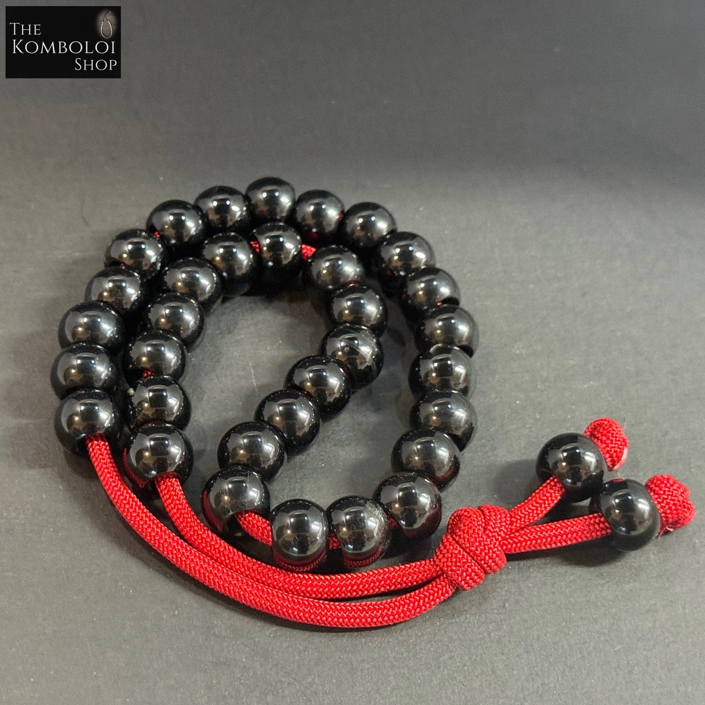 Black Stone 33 Bead Komboloi