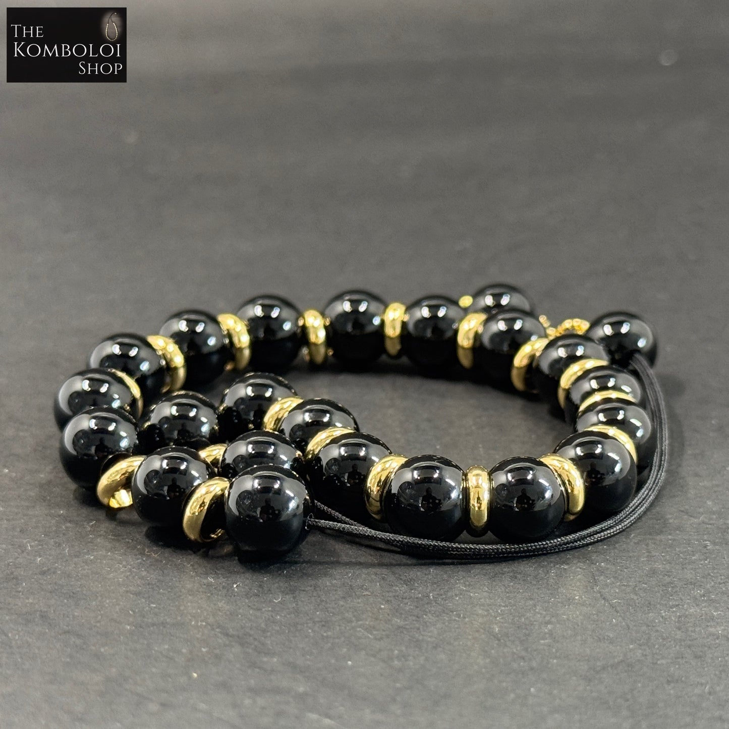 Royal Collection - Onyx 21 Bead Komboloi / Worry Beads
