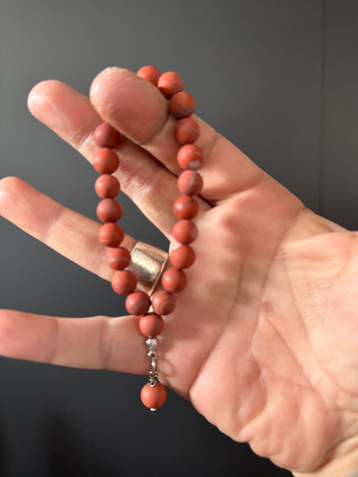 Red Jasper Worry Bead Bracelet