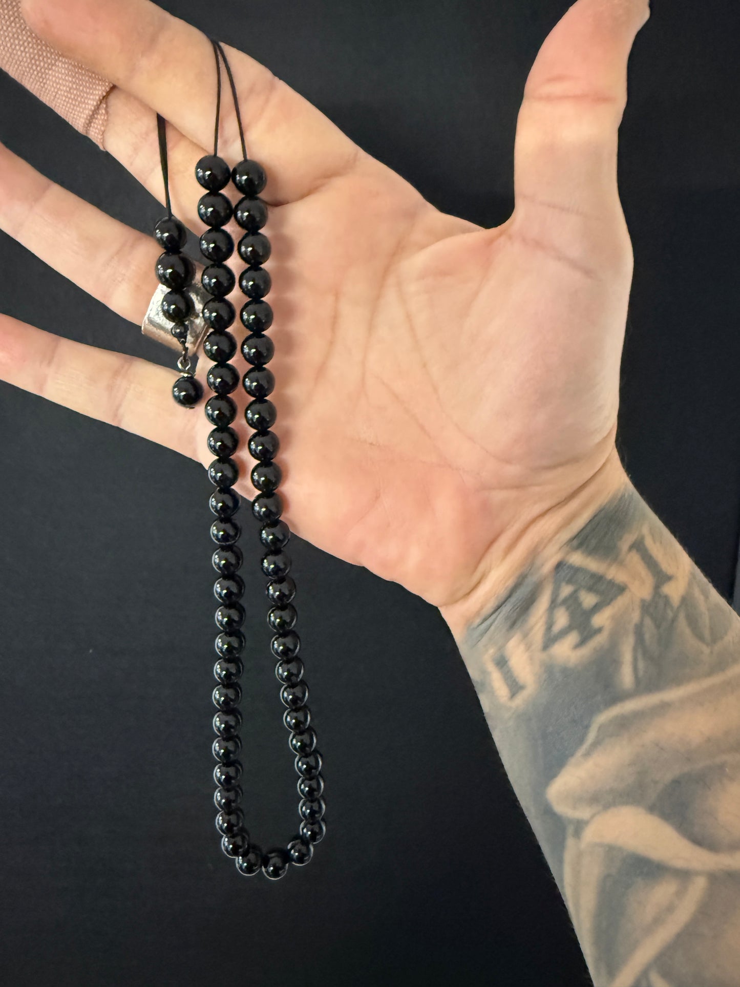 Cretan 51 Bead Komboloi / Worry Beads - Onyx