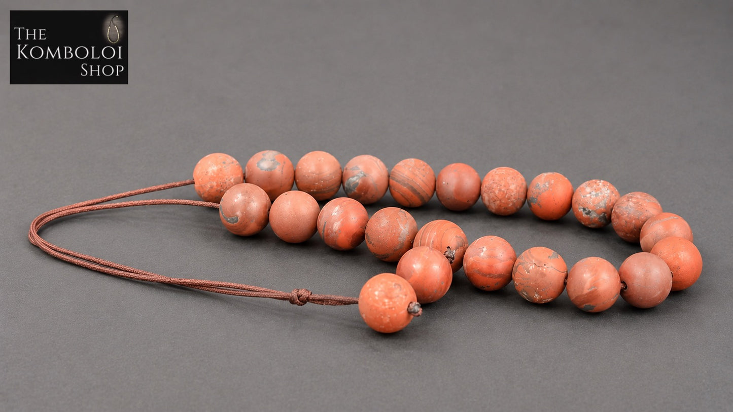 Matte Red Jasper Komboloi