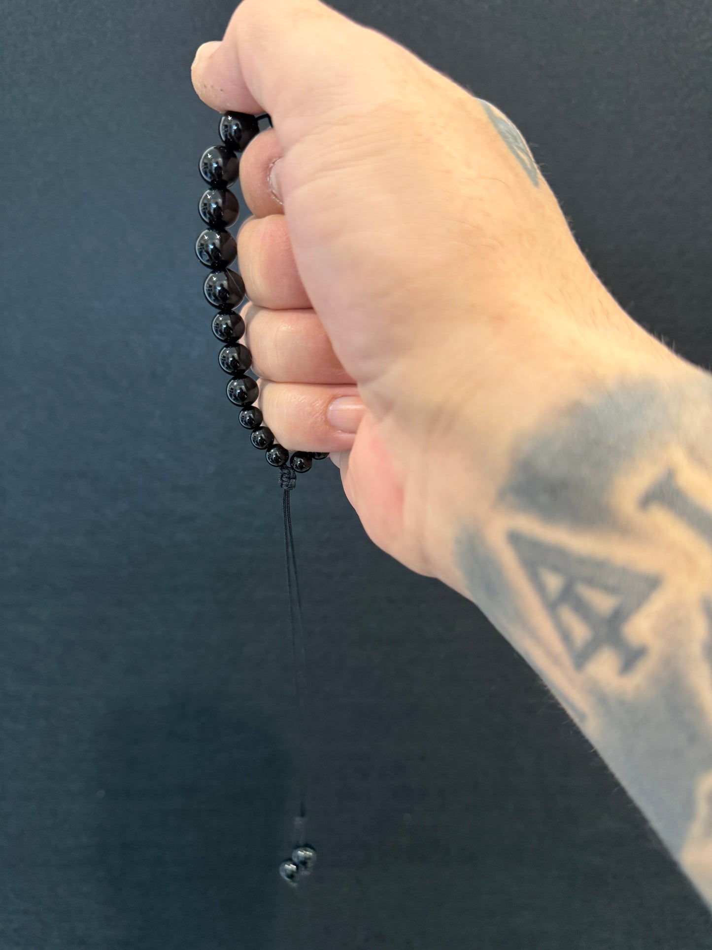 Cascading Onyx Worry Beads - Wearable MK3 (Long)