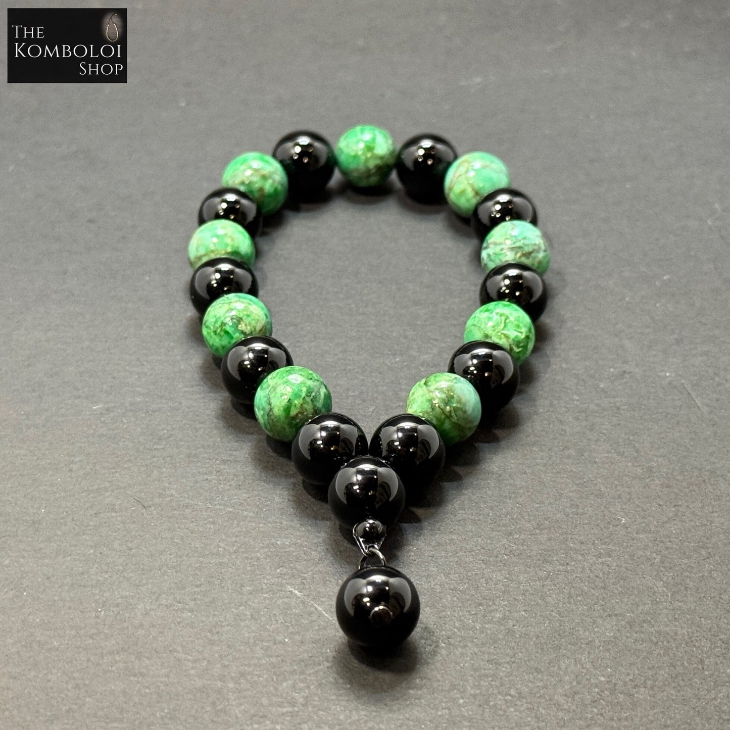 Onyx & Marble Wearable Worry Beads