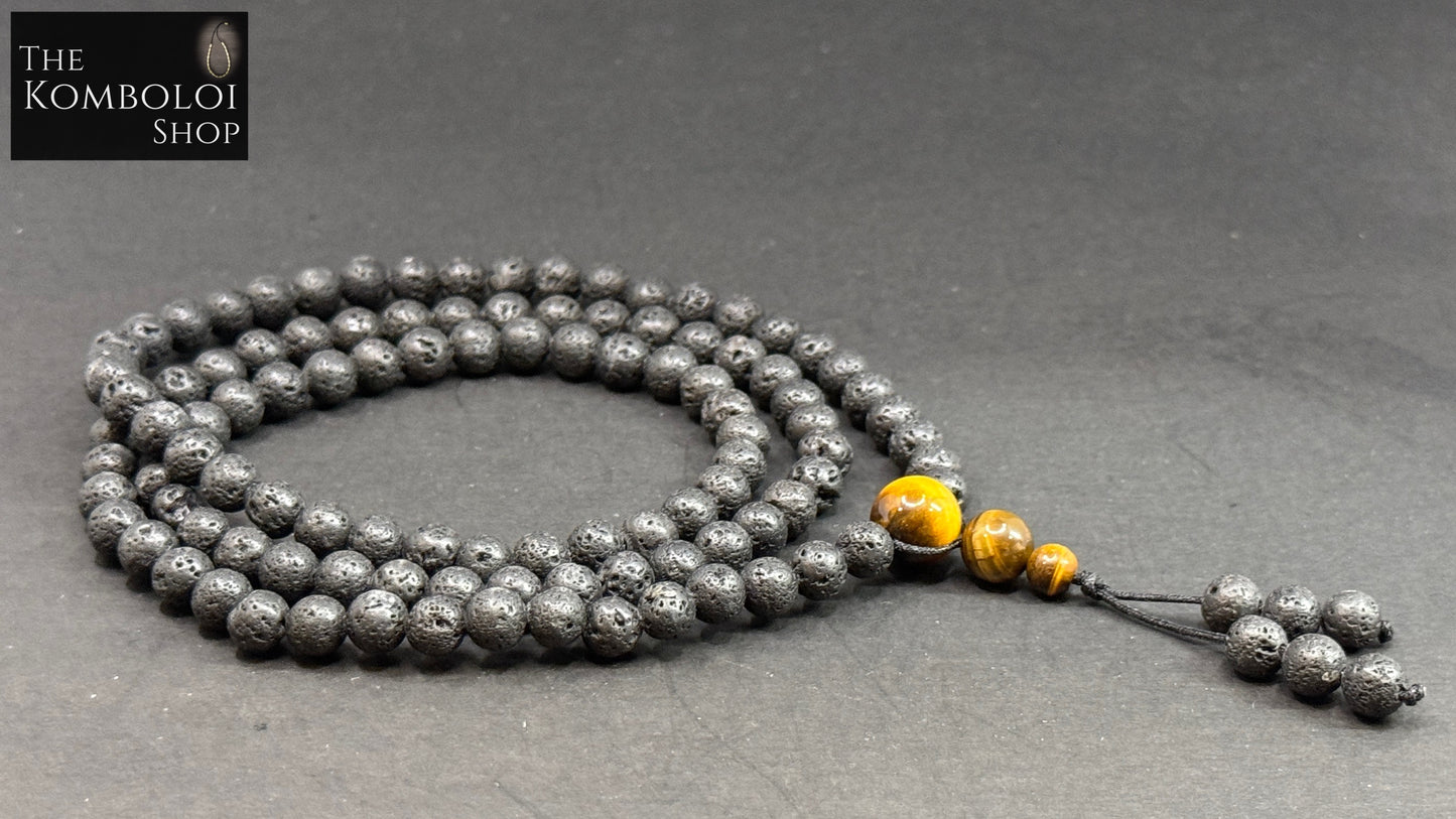 108 Bead Volcanic Lava Mala