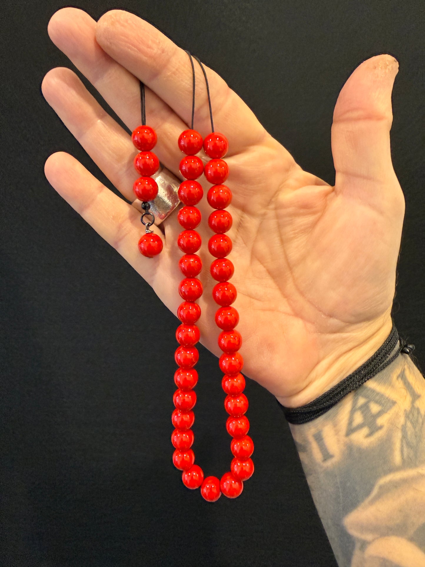 White Jade (Color Treated) Komboloi / Worry Beads