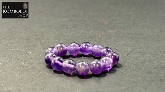Amethyst Worry Bead Ring / Anxiety Ring