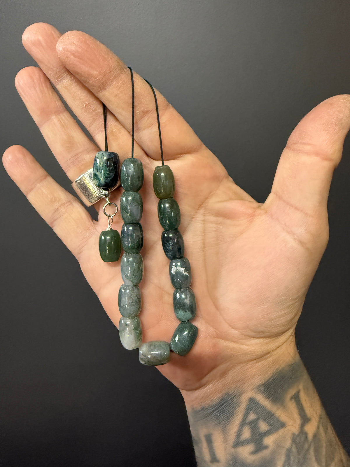 Moss Agate Bead Komboloi