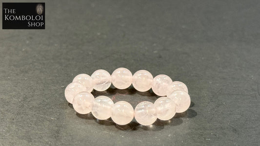 Rose Quartz Worry Bead Ring / Anxiety Ring