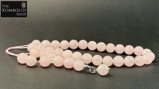 Rose Quartz 33 Bead Komboloi / Worry Beads