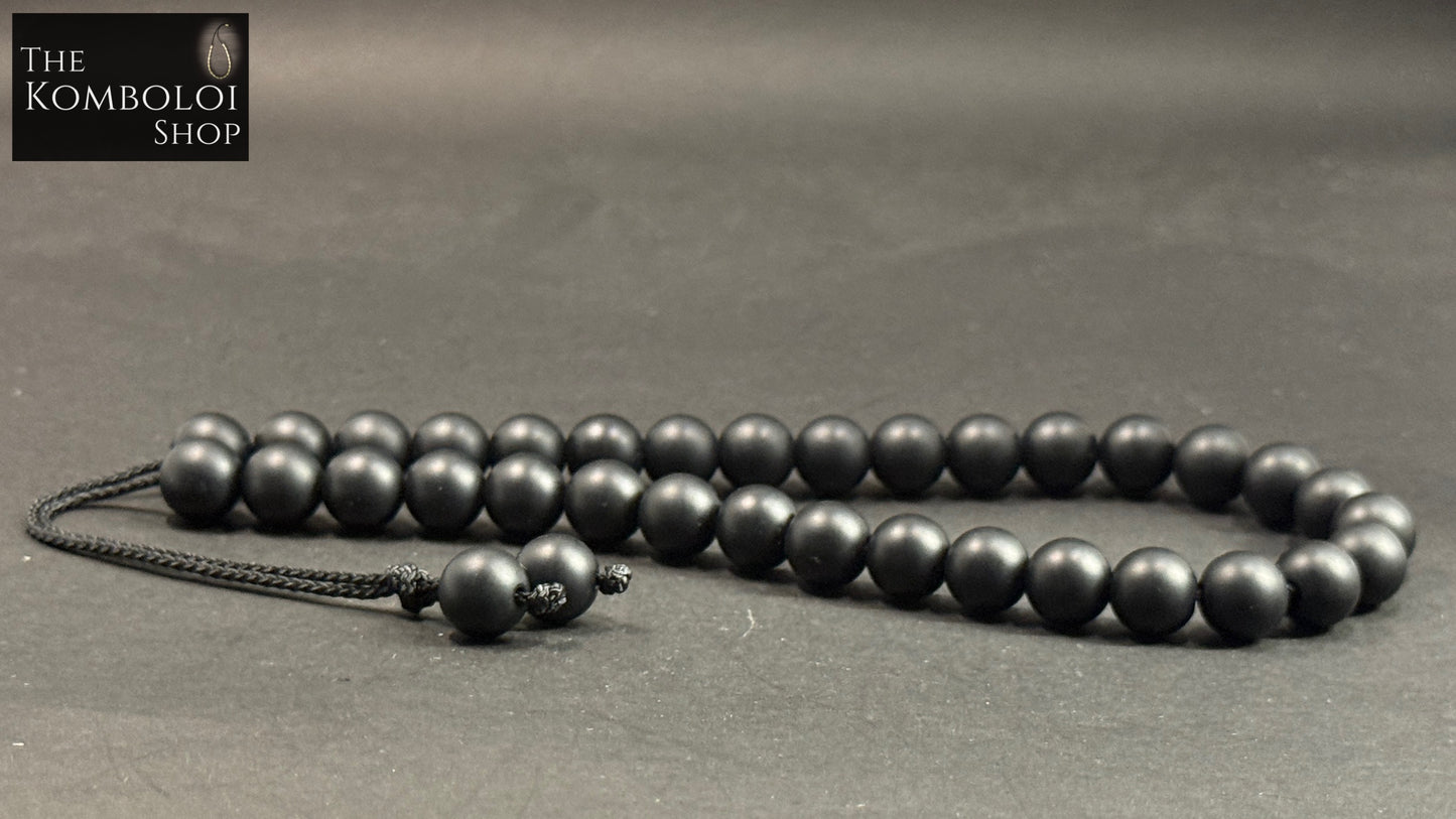 Noir Onyx 33 Bead Komboloi / Worry Beads (10mm)