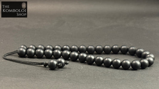 Noir Onyx 33 Bead Komboloi / Worry Beads (10mm)